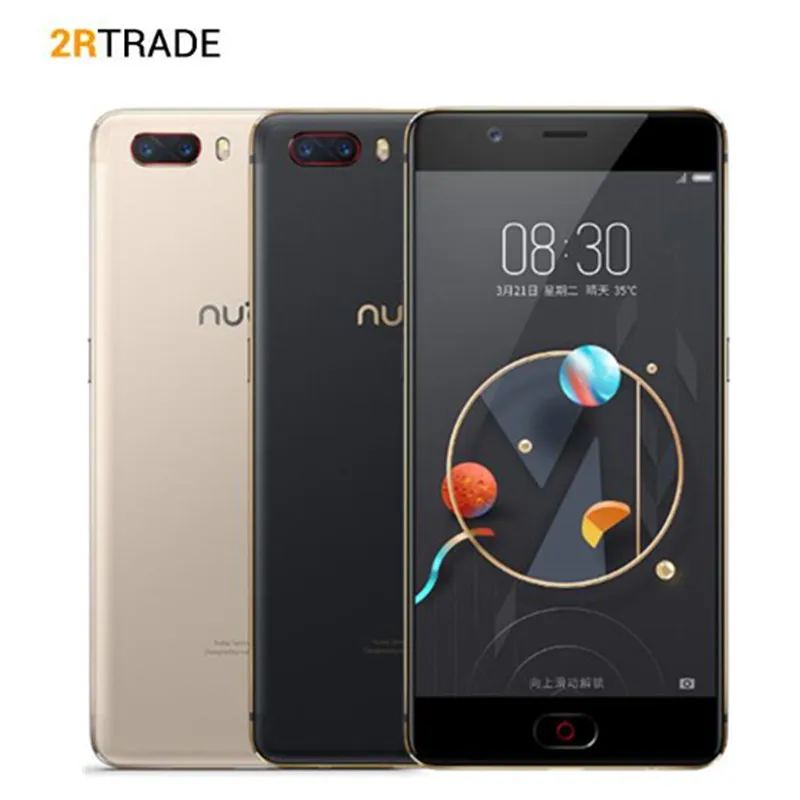 Zte Nubia m2 4G LTE мобильный телефон 5,5 "Octa Core 2,0 ГГц 4G B Оперативная память 6 4G B Встроенная память Dual SIM задняя двойная камера 13,0 МП 3630 мАч отпечатков