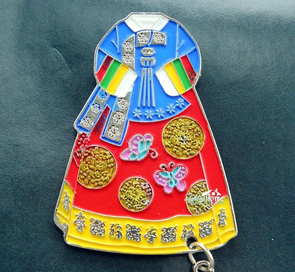 Корейская традиционная Одежда ханбок Корея туристический сувенир металлический