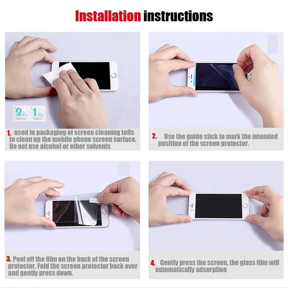 Защитная пленка для экрана из закаленного стекла Apple iPhone 4S 5 5S SE 6 6S 7 8 Plus X