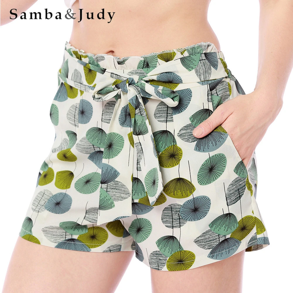 Samba и JudyLoose талии печати бинты отдыха пляж трусики женщины 2018 Летняя мода новый