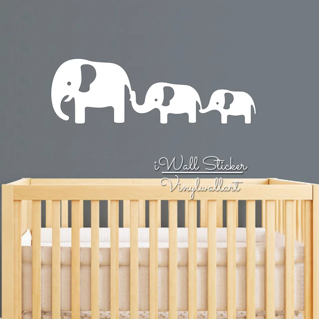 elephant wall sticker baby nursery elephant family wall decal diy