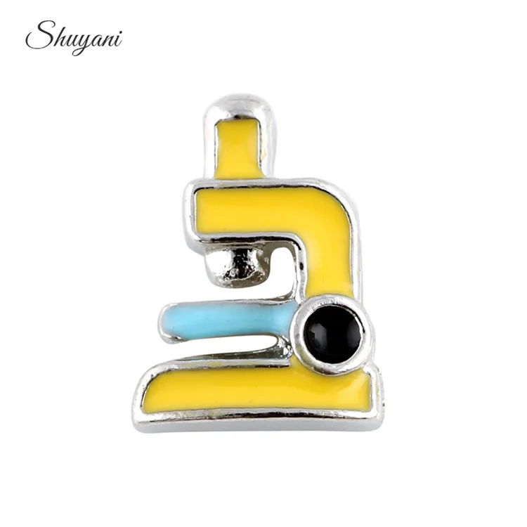 

20pcs/lot Newest Fashion DIY Enamel Microscope Charms for Floating Living Memory Locket Wholesale