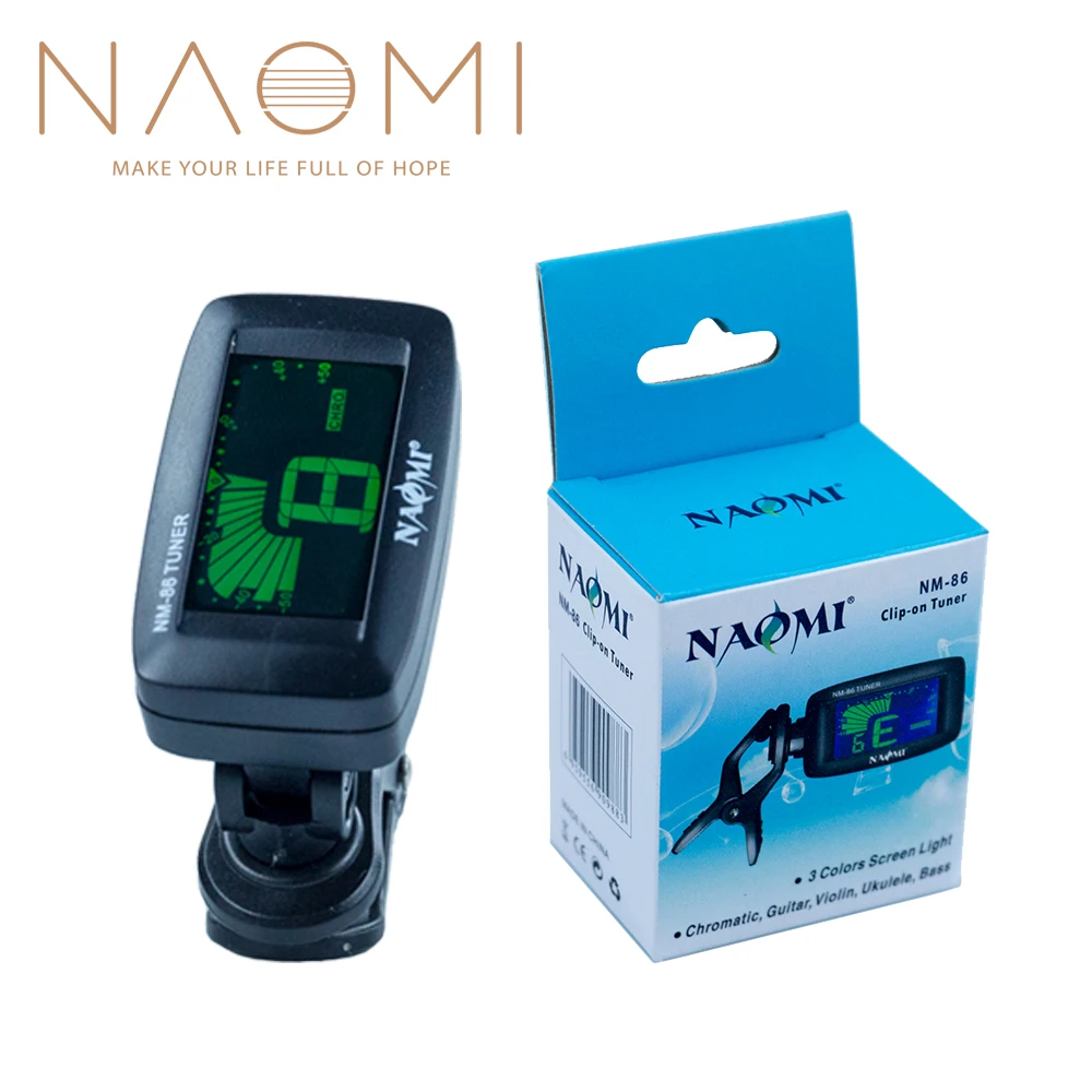 

NAOMI Tuner NM-86 Digital Chromatic Clip On Tuner For Guitar Bass Ukulele Violin Guitar Parts Accessories NEW