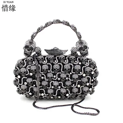 XIYUAN Брендовая женская Роскошная вечерняя сумка через плечо с полностью алмазным