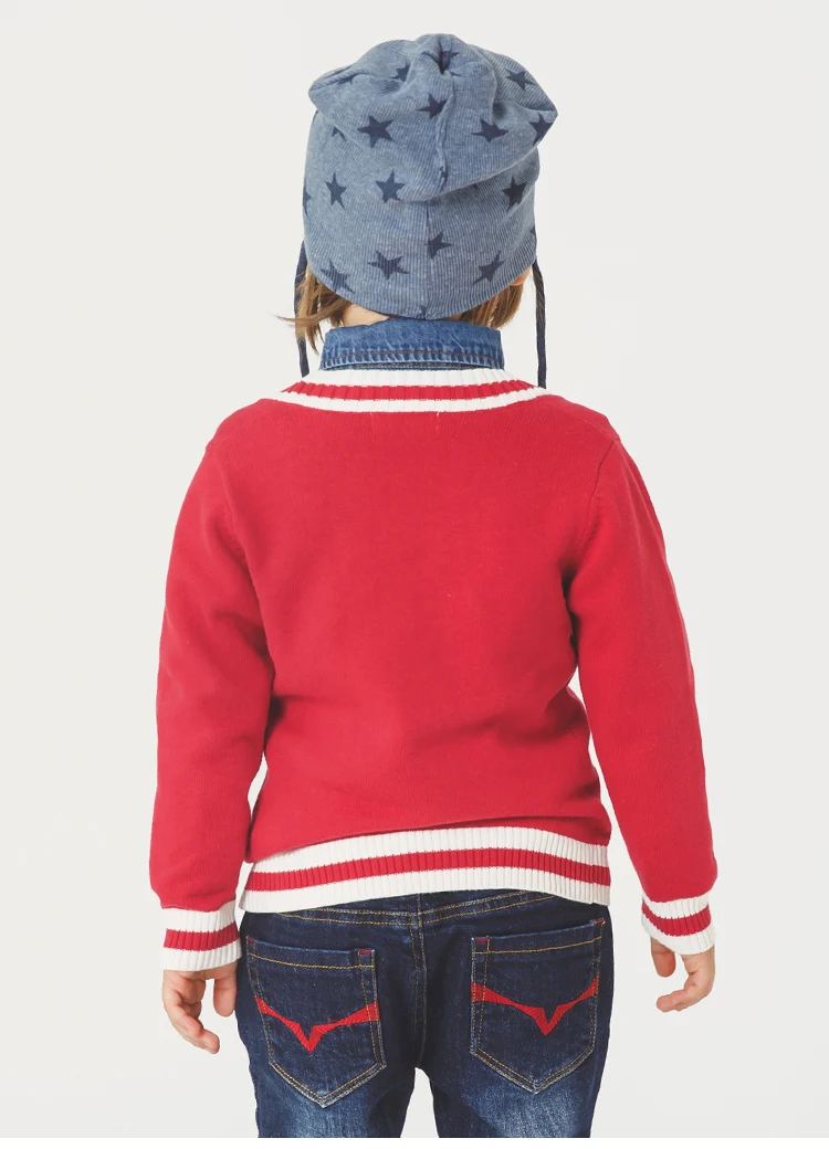 Хлопковый кардиган с длинными рукавами для маленьких мальчиков; свитера для мальчиков; Детские Повседневные вязаные свитера; г. Осенняя однотонная детская одежда