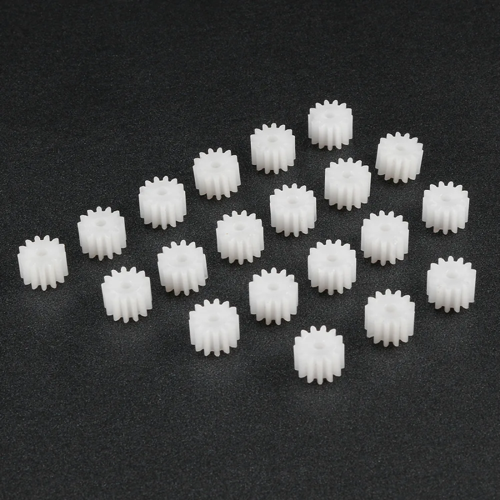 Plastic Bevel Gear 20Pcs Uxcell 5x7.5mm 13 Teeth 2mm Hole Diameter DIY Car Robot Model Motor Toy Accessories 132A
