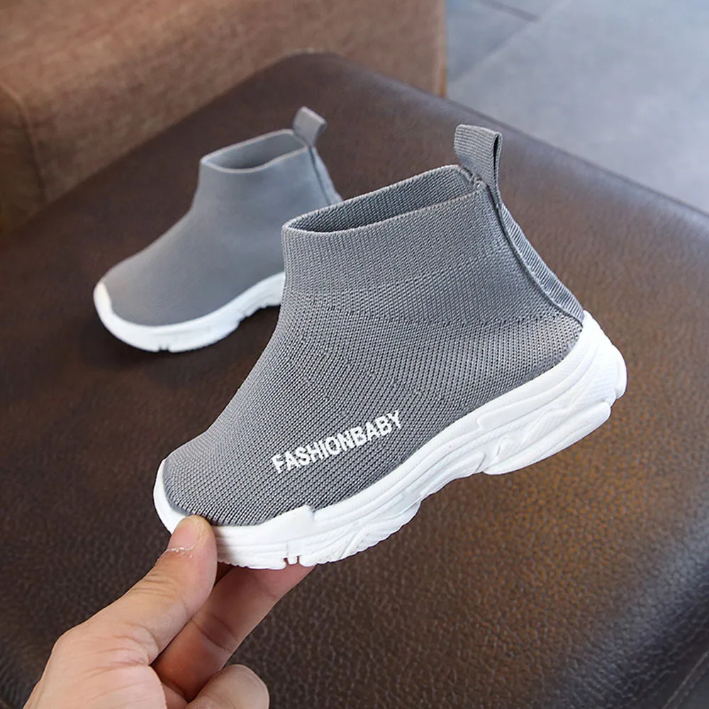 

Toddler Baby Boys Girls Mesh Solid Ankle Boots for Children Kids Breathable Sport Shoes Sneakers