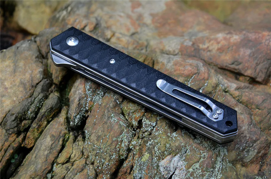 BK Folding Knife Kwaiken Ball Bearing Flipper Pocket Knife G10 Handle 8Cr13MoV Steel Outdoor Camping Survival Knives EDC Tool