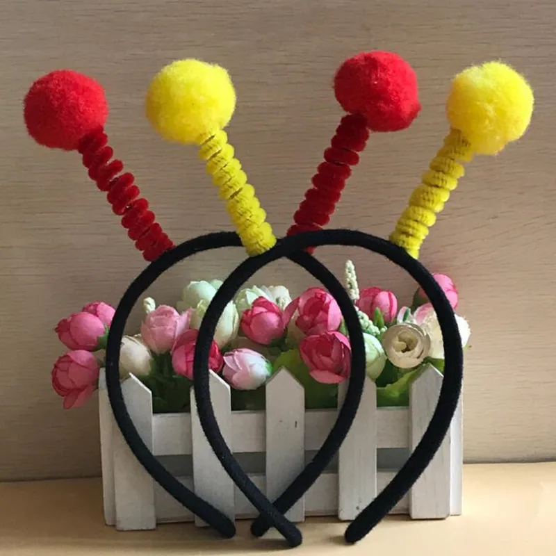 Children Antenna Bee Ladybug Headband Cosplay Animal Performance Headwear Hair Birthday Party Favor Halloween Christmas|ladybug headband|hair