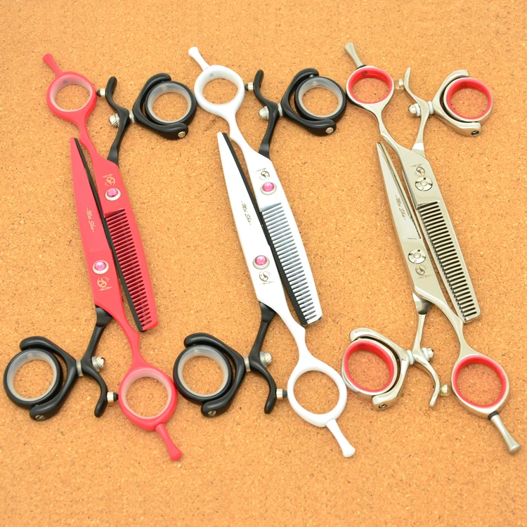 

6.0" Meisha 360 Degree Rotation Barber Scissors Set Hair Cutting Scissors +Thinning Shears JP440C Hair Shears with Bag,HA0349
