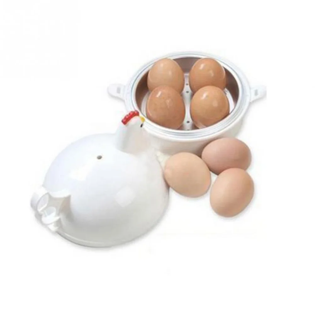 Новая Микроволновая печь для приготовления яиц форма курочки на пару яиц пластиковая яйцеварка с 4 яйцами емкости