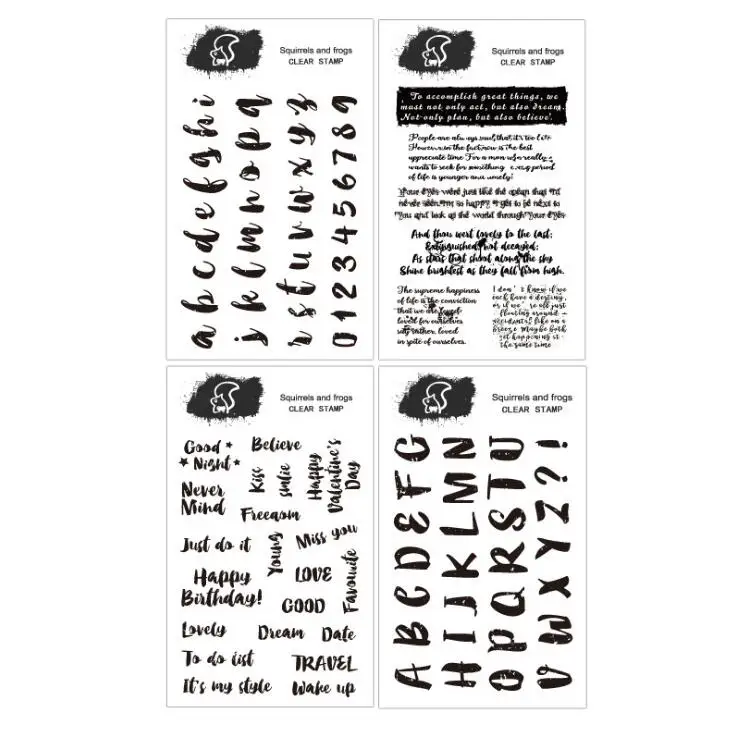 

KLJUYP Alphabet Clear Stamps Scrapbook Paper Craft Clear stamp scrapbooking 04031