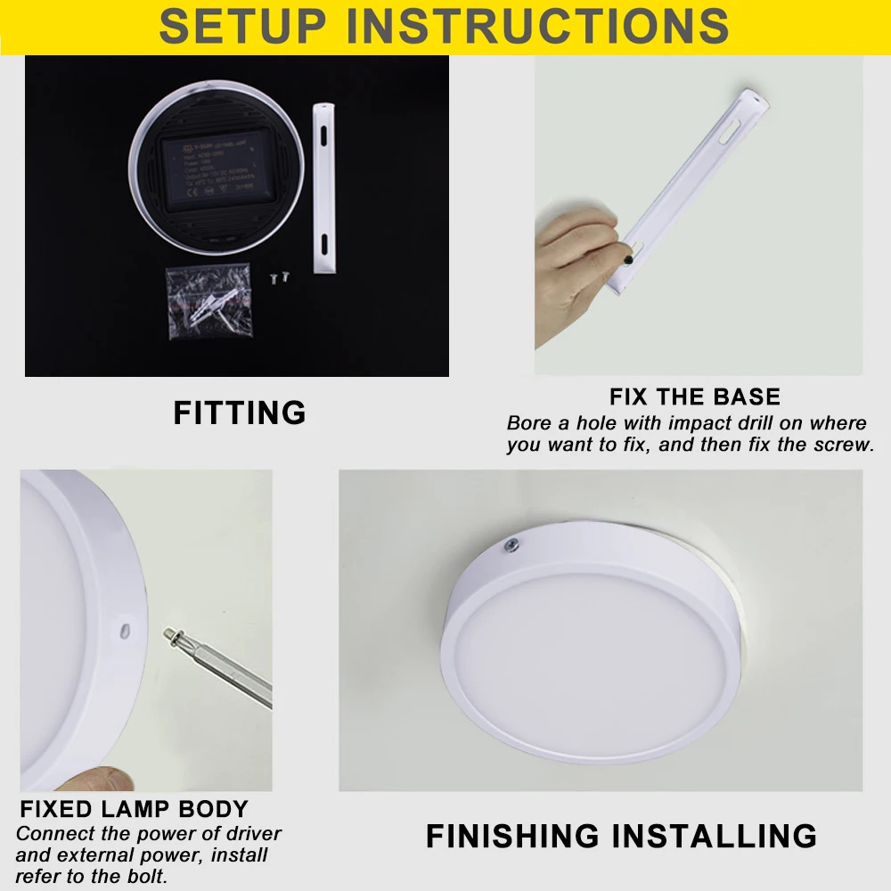 Downlights w/32 w painel quadrado redondo Name : Led Panel Downlight