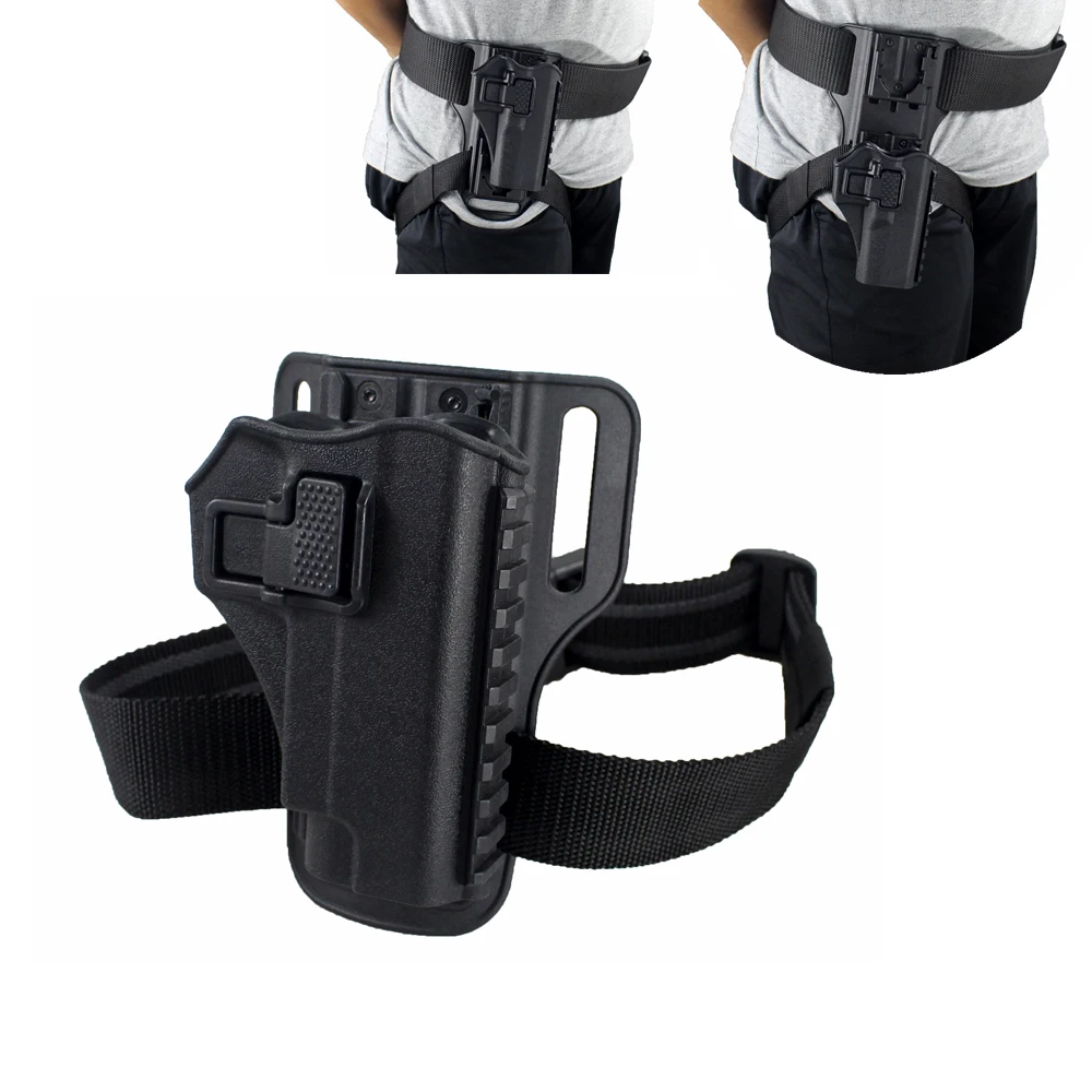 

Quick Draw Pistol Gun Holster High Low Ride Platform w Thigh Shroud Strap for SIG SAUER P226 P229