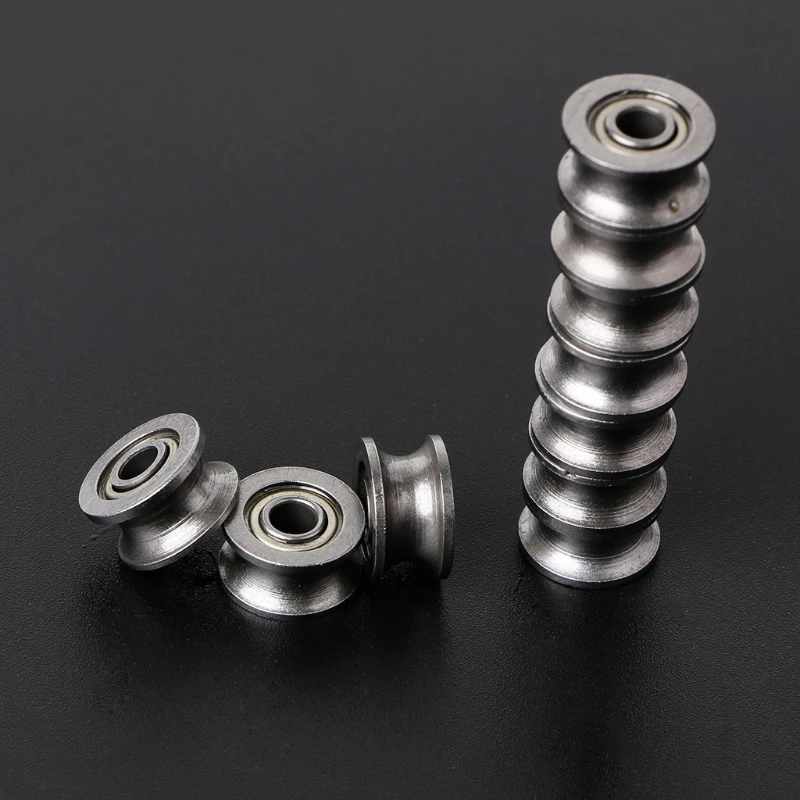 

10 Pcs U624ZZ 1.8mm U Groove Guide Pulley Sealed Rail Ball Bearing 4x13x7mm -Homeful Dls