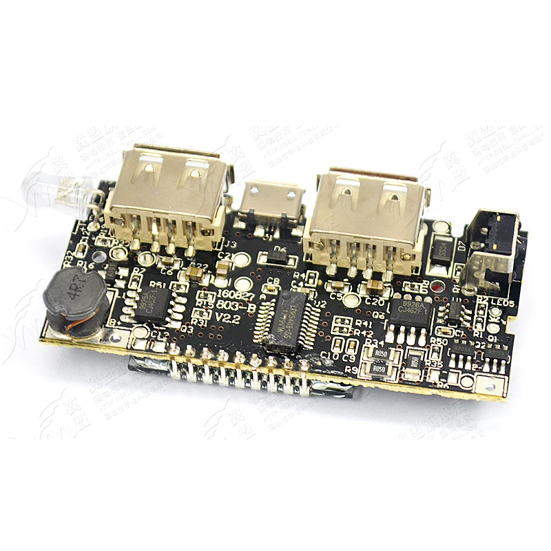 

5V 2.1A Power Bank Charger Module Charging Circuit Board Step Up Boost Power Supply Module Dual USB Output 1A Input