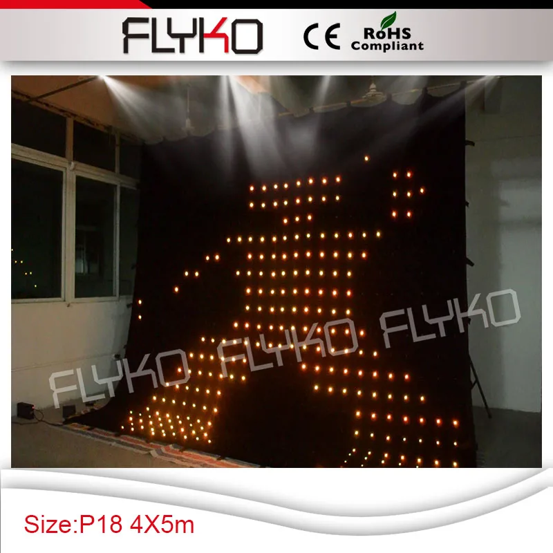

Lighting Products equipment P18cm led stage curtain/ soft 4x5m led video curtain display screen