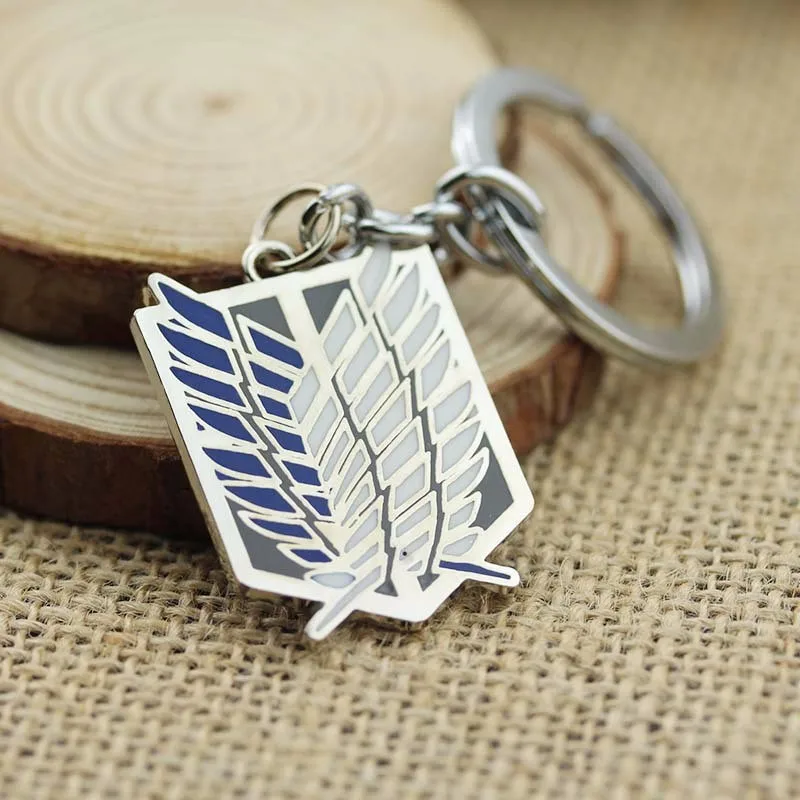 Game styles font b Anime b font Attack On Titan Keychain Alloy Pendant Key Chain Ring
