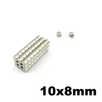 

NdFeB Neodymium Magnet Small Disc Dia. 10 x 8mm N42 Super Strong Permanent Magnet Suitcase Button Teaching Study 30pcs