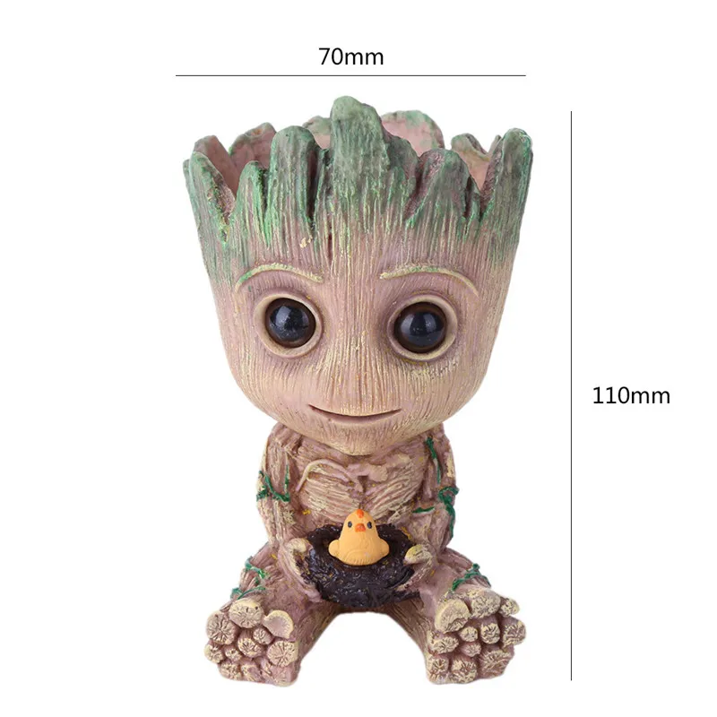 Groot Baby Flower Pot фигурки модель игрушки ручка горшок держатель растения горшок цветочный горшок Deocration для дома детский подарок - Цвет: Height110mm