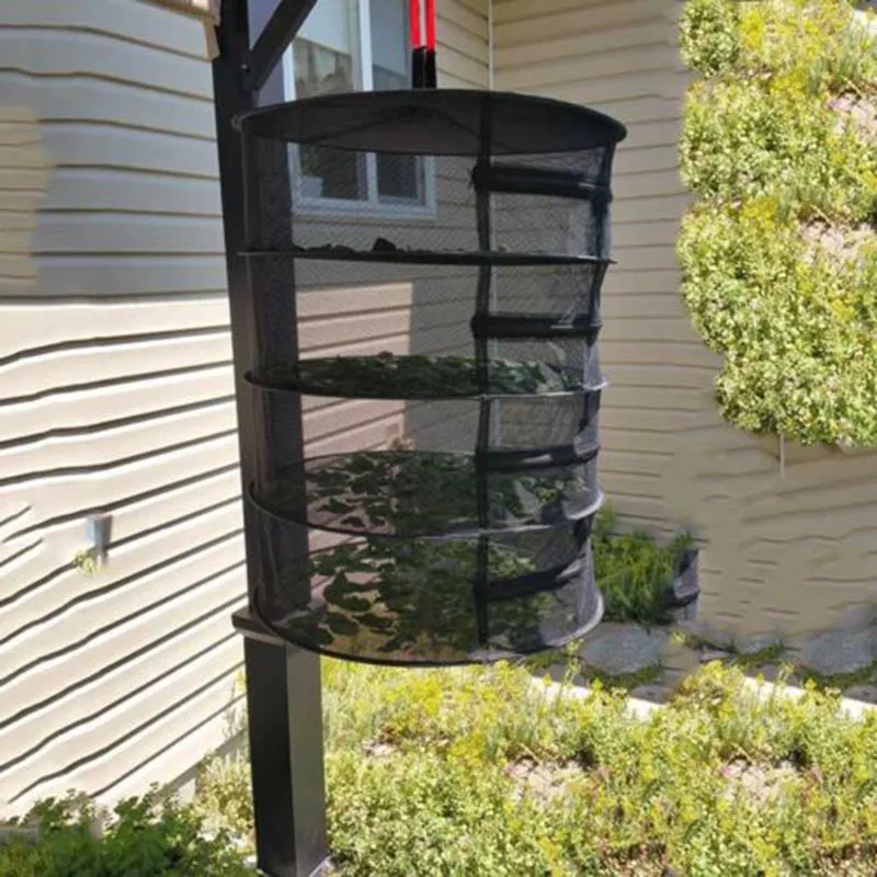 

Elastic Multi-purpose Dry Net Black Accessories Rack 4/6 Layer Garden Plant Flower Herbal Basket Breathable Mesh