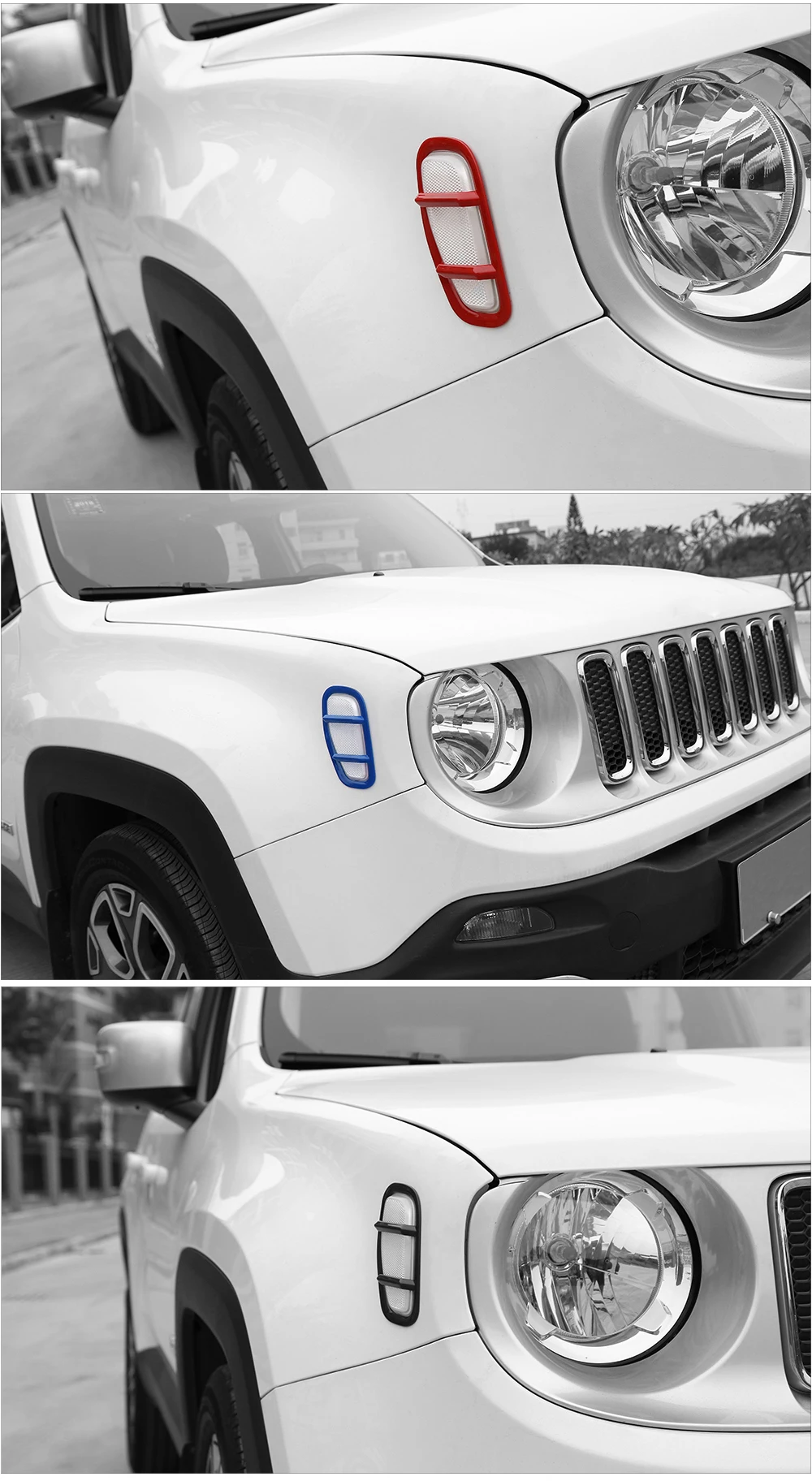 MOPAI ABS автомобильный передний боковой крыло, светильник, лампа, декоративная накладка, наклейки, аксессуары для Jeep Renegade-, автомобильный Стайлинг