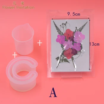 

Flower Invitation Handmade silicone mold diy jewelry dried flower leaves bracelet package
