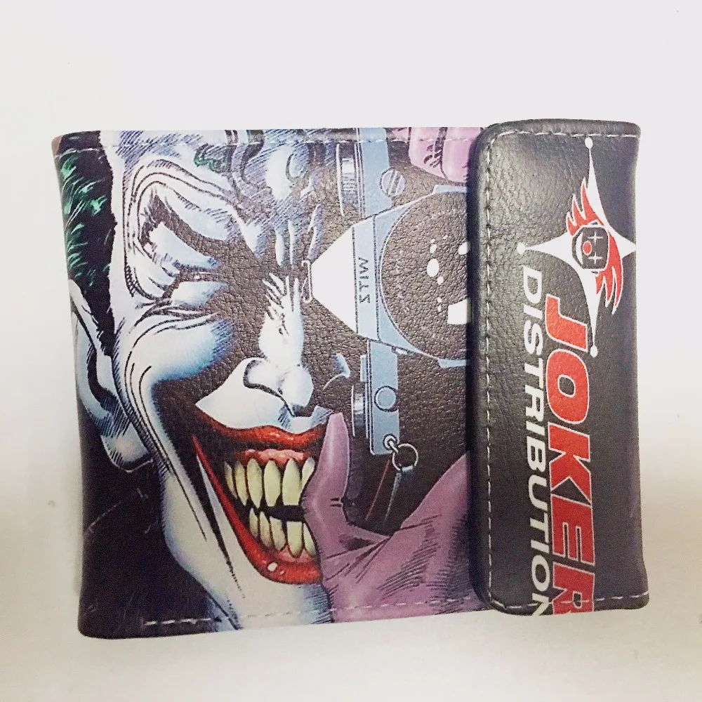 Joker Wallets Hot New Style Leather Purse Cartoon Anime Boy Girl