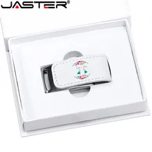 JASTER Пользовательский логотип для USB 2,0 флэш USB накопитель 64 ГБ 32 ГБ 4 ГБ 8 ГБ 16 ГБ Флешка кожаный Usb+ Подарочная коробка(более 10 шт. бесплатный логотип