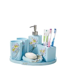 A1 креативный домашний поднос для ванной комнаты из пяти частей lily blue для мытья ванной комнаты LO724247