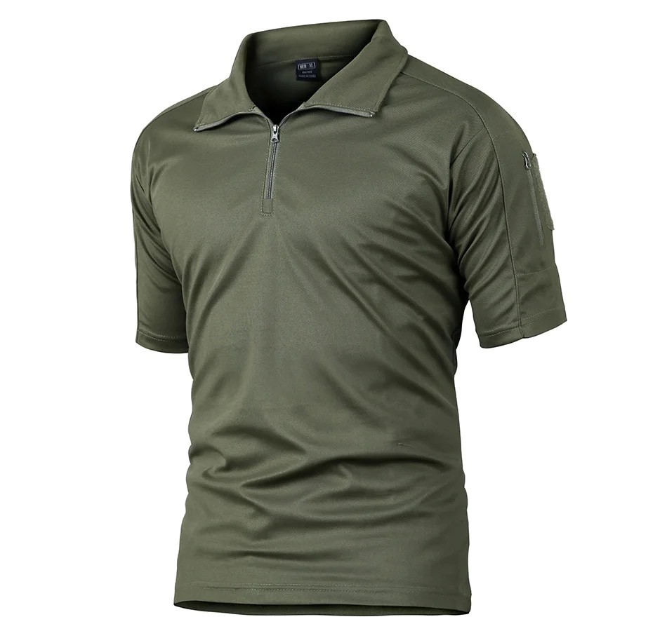S. ARCHON мужские летние камуфляжные быстросохнущие тактические рубашки поло, повседневный стиль дышащая Униформа Военные рубашки поло с коротким рукавом Карман Поло - Цвет: Army Green