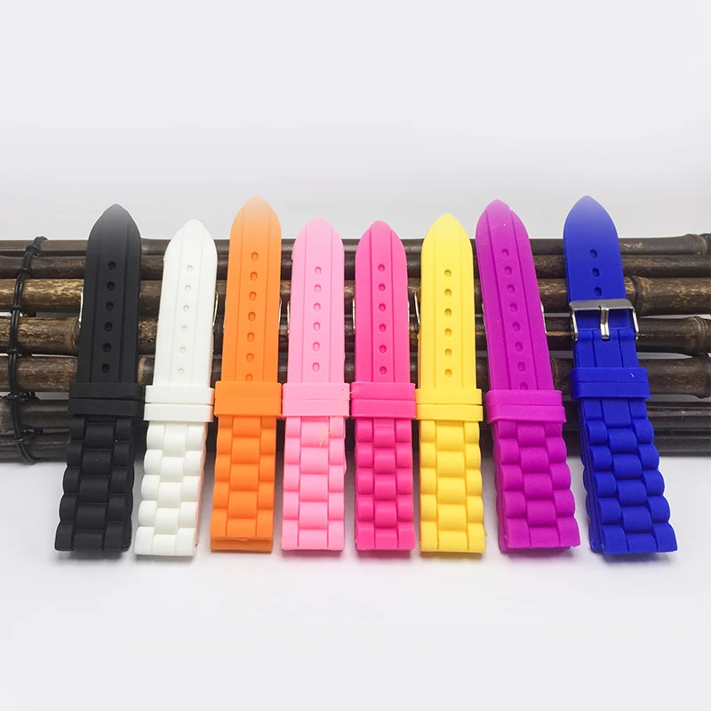 

20/22mm bracelet Silicone strap watchband 22mm horlogeband 2019 hot silicon watch rubber Strap correa reloj 22mm cuero M001