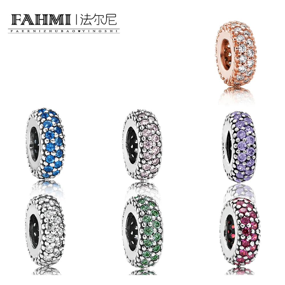 

FAHMI 100% 925 Sterling Silver Inspiration Spacer Charm Loose Beads Fit Original Bracelet Pendant Authentic Jewelry Gift Women