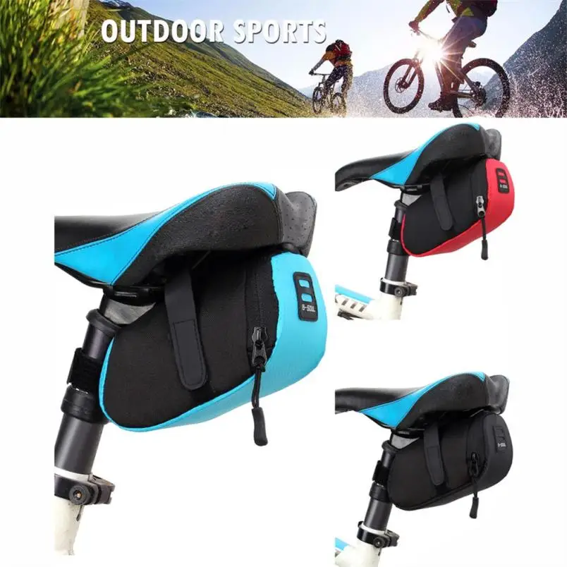 

Nylon Bicycle Bag Cycling Bike Waterproof Storage Saddle Bag Seat Rear Pouch Bicycle Accessories #S