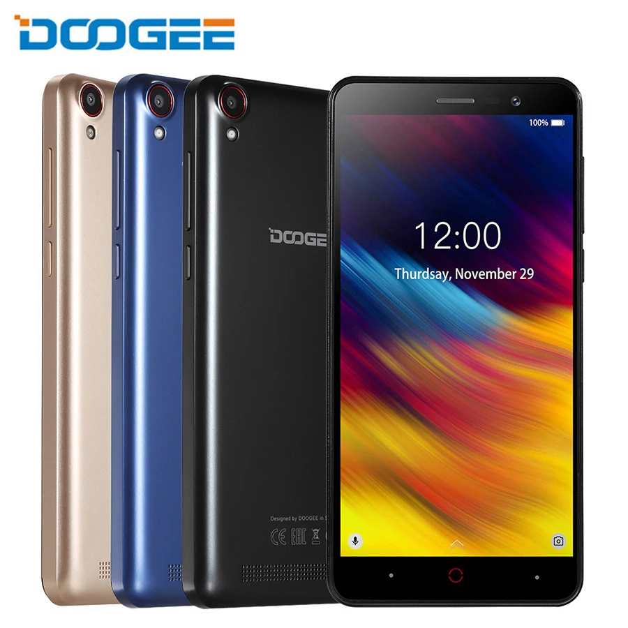 

Doogee X100 Mobile Phone Android 8.1 1GB 5.0MP RAM 8GB ROM MTK6580 Quad Core Dual SIM 4000mAh GPS 5.0inch 3G Smartphone