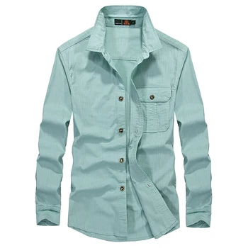 

Brand New Men Shirt Long Sleeve Pure Cotton Breathable Men Dress Shirt Big Size 4XL Chemise Homme Manche Longue Shirt Male