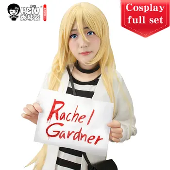 

HSIU NEW High quality Angels of Death Cosplay Rachel Gardner Costume Play Wigs Ray backpack shoes Halloween Cosplay Costume Full