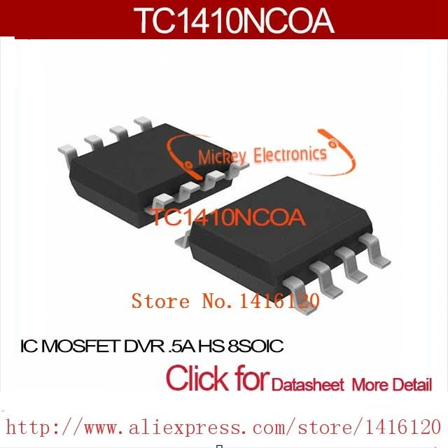 TC1410EOA IC MOSFET DVR .5A HS INV 8SOIC 1410 TC1410 5PCS 