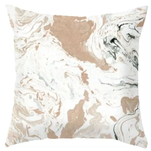 Современная серая гофрированная мраморная Подушка с геометрическим принтом, абстрактное искусство, плюшевая подушка для спальни, гостиной, дивана - Цвет: A13