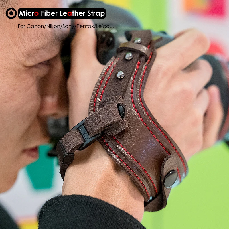 Кожаный ремешок для фотокамеры DSLR держатель ручного ремня из микрофибры
