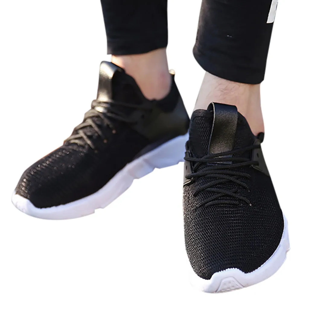 CHAMSGEND Новые мужские повседневные тканые кроссовки дышащие трендовые дикие трендовые светильник нескользящая обувь для бега