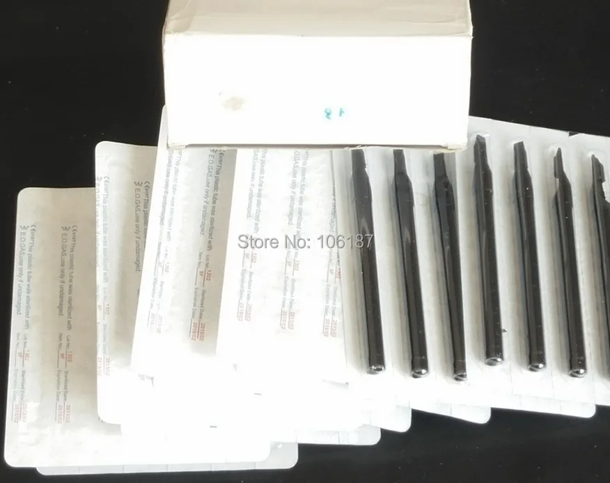 Aperto do Tatuagem Tamanho Plástico Preto Longo Agulhas Dicas Bicos Tatuagem 9ft 50 Pcs 6 Dicas tatuagem