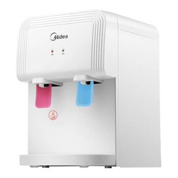 

LK1757 Mini Portable Stand Hot&Cold Water Dispenser 475W 220V Push to Get Water Machine with Stainless Steel Liner White