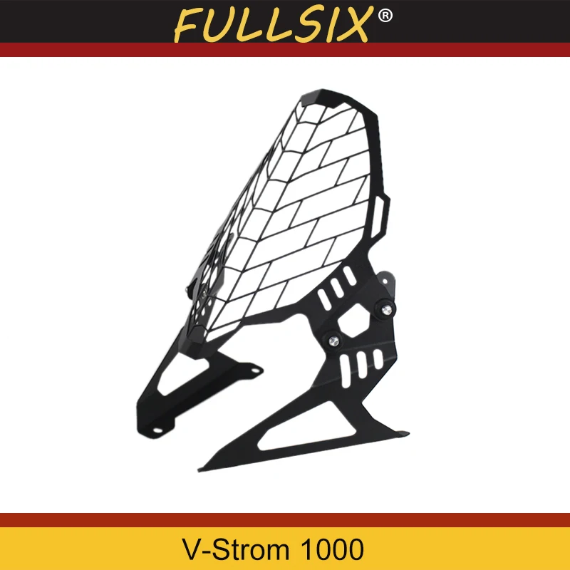Аксессуары для мотоциклов Модификация фар решетка Защитная крышка протектор для suzuki v-strom 1000 vstrom 1000 - Цвет: black