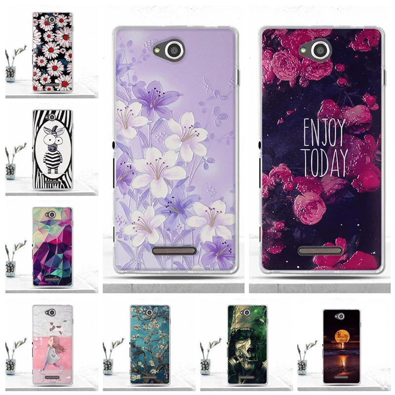 Мягкая силиконовая задняя крышка для Sony Xperia C CN3 C2304 C2305 S39 S39H чехол телефона из ТПУ