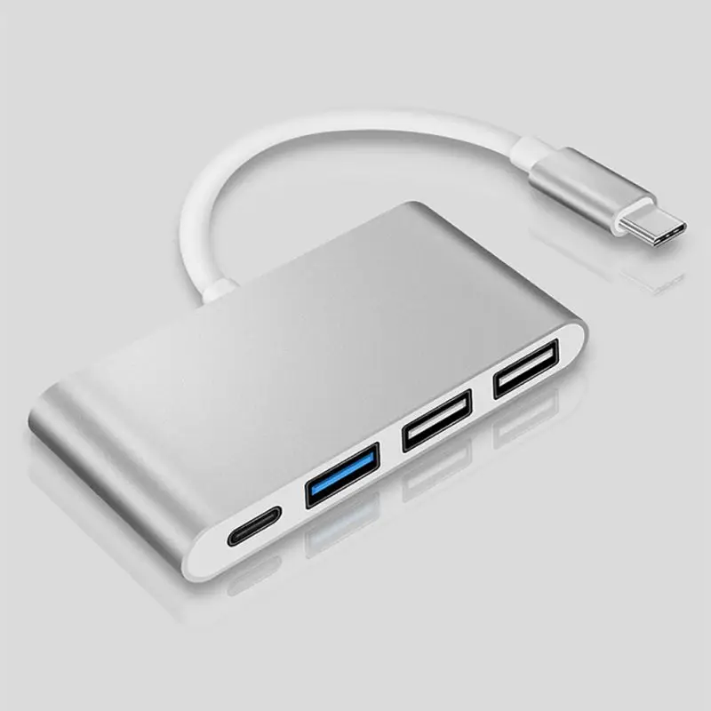 

Universal USB C Hub 4 In 1 Type-C To USB3.0 Adapter Multi-function Multiport OTG Function Metal Shell Hub For samsung huawei