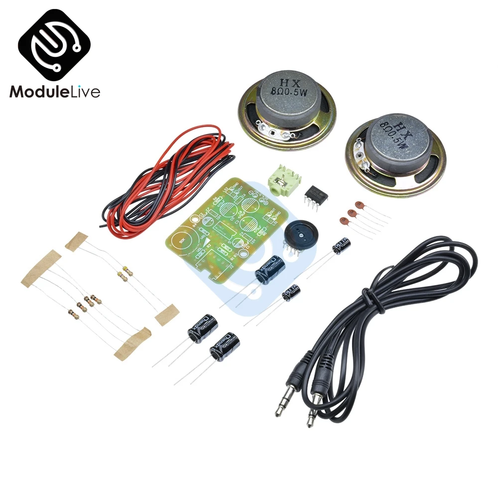 

AMP-1 TDA2822M Power Amplifier Amplify Module DIY Kit Electronic Production for Arduino Diy Kit Electronic PCB Board Module