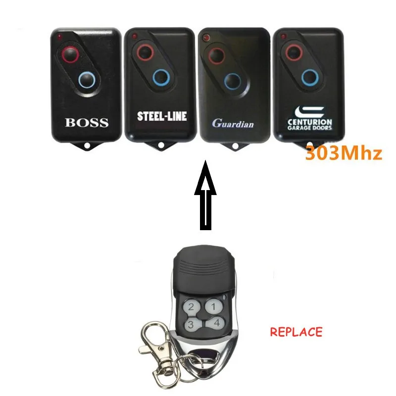 

Boss/ Guardian /Steel Line/Centurion Garage Remote 2211L BHT4/BOL4/BOL6/BRD1 Replacement 303Mhz