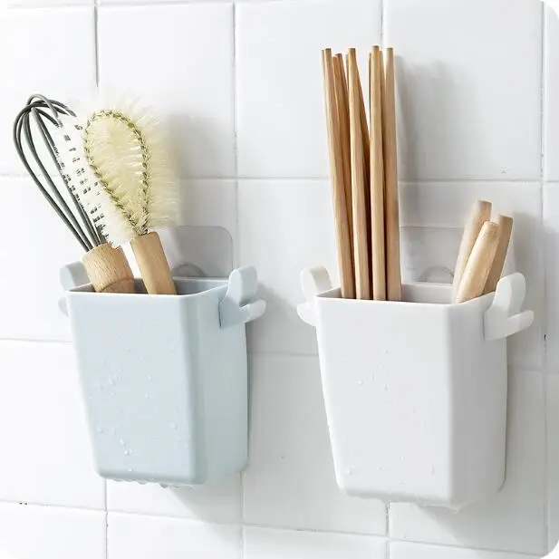 

Kitchen Organizer Plastic Cutlery Storage Box Bathroom Rangement Sponge Drain Container