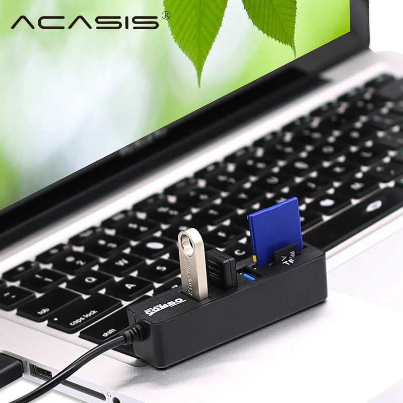 Новый USB 2 0 1 концентратор combo TF SD зарядное устройство с 3 usb портами для ноутбука